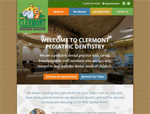 Tablet Screenshot of clermontpediatricdentistry.com
